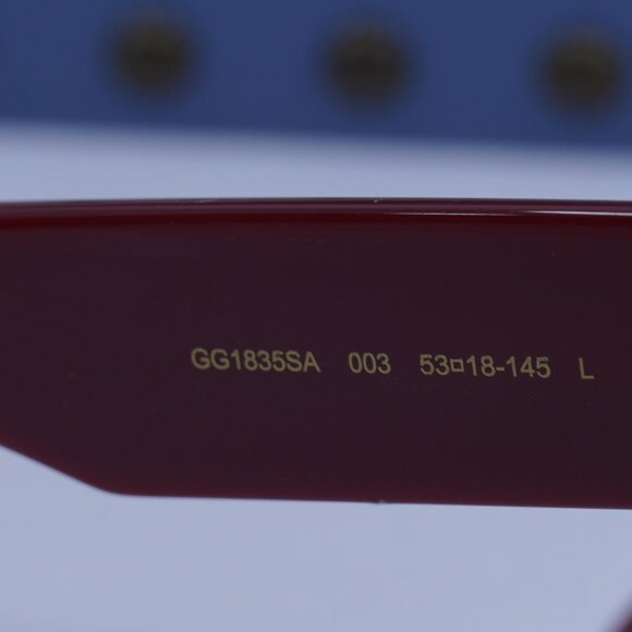 Gucci GG1835SA 003 Square Sunglasses - Burgundy/Red main image 5